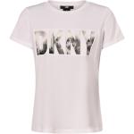 Weiße DKNY Rundhals-Ausschnitt T-Shirts für Damen Größe XS 