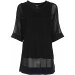 Reduzierte Schwarze DKNY V-Ausschnitt V-Shirts für Damen Größe XS 