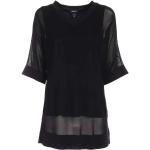 Reduzierte Schwarze DKNY V-Ausschnitt V-Shirts aus Viskose für Damen Größe XS für den für den Herbst 