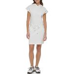 Weiße Bestickte Casual DKNY Women Bestickte Kleider mit Kapuze für Damen Größe XL 