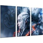 Bunte Moderne Game of Thrones Daenerys Targaryen Kunstdrucke XXL aus Holz 62x97 
