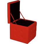 Reduzierte Rote Moderne Poufs aus Kunstleder gepolstert Breite 0-50cm, Höhe 0-50cm, Tiefe 0-50cm 