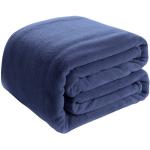 Blaue Unifarbene Kuscheldecken & Wohndecken aus Polyester 220x200 