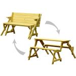 Braune Nachhaltige Picknicktische aus Massivholz mit Stauraum Breite 100-150cm, Höhe 100-150cm, Tiefe 0-50cm 2 Personen 