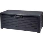 Anthrazitfarbene Dobar Auflagenboxen & Gartenboxen 501l - 750l aus Kunststoff mit Deckel 
