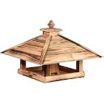 Reduzierte Hellbraune Rustikale Rechteckige Vogelhäuser mit Ständer aus Holz 