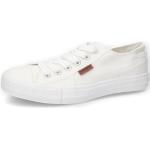 Reduzierte Weiße Dockers by Gerli Low Sneaker mit Schnürsenkel in Normalweite aus Textil für Damen Größe 39 