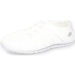Reduzierte Weiße Dockers by Gerli Low Sneaker mit Schnürsenkel in Breitweite aus Mesh mit herausnehmbarem Fußbett für Damen Größe 36 