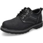 Reduzierte Schwarze Business Dockers by Gerli Low Sneaker mit Schnürsenkel in Breitweite aus Leder wasserabweisend für Herren Größe 42 