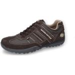 Schokoladenbraune Dockers by Gerli Low Sneaker mit Schnürsenkel in Normalweite aus Leder für Herren Größe 41 