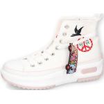 Reduzierte Weiße Dockers by Gerli High Top Sneaker & Sneaker Boots mit Reißverschluss in Normalweite aus Textil für Damen Größe 41 