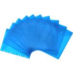 Blaue Prospekthüllen DIN A4 aus Polypropylen 10-teilig 
