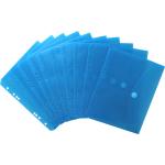 Blaue Sichttaschen DIN A5 aus Polypropylen 10-teilig 