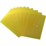 Gelbe Zeugnismappen DIN A5 aus Kunststoff 10-teilig 