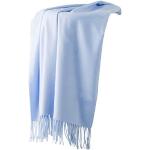 Reduzierte Blaue Business Pashmina-Schals mit Fransen für Damen für den für den Winter 