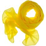 Zitronengelbe Unifarbene Elegante Multifunktionstücher & Schlauchtücher aus Chiffon für Damen Größe XXL für den für den Sommer 
