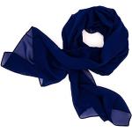 Royalblaue Elegante Multifunktionstücher & Schlauchtücher aus Chiffon für Damen Größe XXL für den für den Sommer 