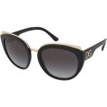Schwarze Dolce & Gabbana Dolce Runde Cateye Sonnenbrillen aus Kunststoff für Damen 
