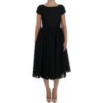 Reduzierte Schwarze Dolce & Gabbana Dolce Midi Abendkleider A-Linie für mit Reißverschluss für Damen Größe S 