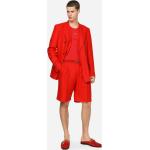 Dolce & Gabbana Anzüge und Blazer - Jacke Sicilia zweireihig aus Leinen Burgunderrot male 56