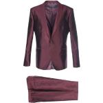 Reduzierte Pflaumenfarbene Unifarbene Dolce & Gabbana Dolce Businesskleidung mit Reißverschluss aus Seide für Herren Größe S 3-teilig für den für den Winter 