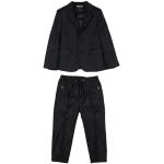 Schwarze Unifarbene Dolce & Gabbana Dolce Kinderanzüge mit Knopf aus Wolle für Jungen für den für den Winter 