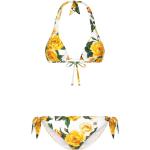 Reduzierte Bunte Blumenmuster Dolce & Gabbana Dolce Neckholder-Bikinis für Damen Größe S für den für den Sommer 