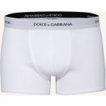 Weiße Dolce & Gabbana Dolce Herrenboxershorts aus Baumwolle enganliegend Übergrößen 