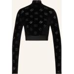 Schwarze Langärmelige Dolce & Gabbana Dolce Stehkragen Damenlongsleeves & Damenlangarmshirts aus Baumwolle Größe M 