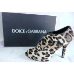 Bunte Dolce & Gabbana Dolce Offene Peeptoe Stiefeletten & Peeptoe Boots aus Leder für Damen Größe 37,5 