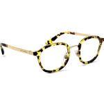 Dolce & Gabbana Damen Brillenfassung DG1296 2969 48mm - Vollrand Kunststoff - Braun-Gelb