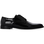 Schwarze Lack-Optik Business Dolce & Gabbana Dolce Derby Schuhe aus Leder für Herren Größe 41 