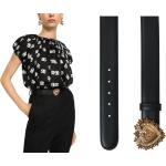 Reduzierte Schwarze Dolce & Gabbana Dolce Ledergürtel aus Leder für Damen 