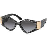 Graue Dolce & Gabbana Dolce Runde Kunststoffsonnenbrillen für Damen 