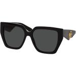 Schwarze Dolce & Gabbana Dolce Quadratische Kunststoffsonnenbrillen für Damen 