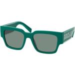 Grüne Dolce & Gabbana Dolce Quadratische Kunststoffsonnenbrillen für Herren 