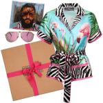 Reduzierte Pinke Dolce & Gabbana Dolce Festliche Blusen mit Vogel-Motiv aus Seide für Damen Größe XL 