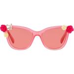 Pinke Dolce & Gabbana Dolce Rechteckige Rechteckige Sonnenbrillen aus Acetat für Kinder 