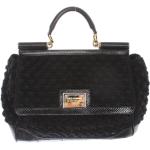 Schwarze Dolce & Gabbana Dolce Damenhandtaschen mit Reißverschluss aus Textil mit Handyfach 