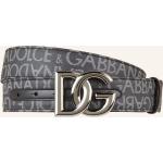 Anthrazitfarbene Dolce & Gabbana Dolce Ledergürtel aus Leder für Herren Länge 85 