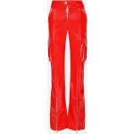 Rote Dolce & Gabbana Dolce Freizeithosen mit Reißverschluss aus PU für Damen Größe S 