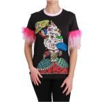 Reduzierte Schwarze Dolce & Gabbana Dolce T-Shirts mit Schweinemotiv aus Baumwolle für Damen 