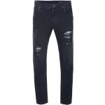 Reduzierte Dunkelgraue Loose Fit Dolce & Gabbana Dolce Ripped Jeans & Zerrissene Jeans mit Reißverschluss aus Baumwolle für Herren Übergrößen 