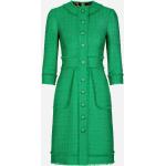 Grüne 3/4-ärmelige Dolce & Gabbana Dolce Midi Midikleider & knielange Kleider mit Reißverschluss aus Wolle für Damen Größe XXL 