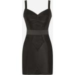 Schwarze Ärmellose Dolce & Gabbana Dolce Mini Spitzenkleider mit Reißverschluss aus Polyamid für Damen Größe L 