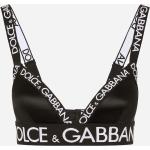Schwarze Dolce & Gabbana Dolce Triangel-BHs aus Satin mit verstellbaren Trägern für Damen 