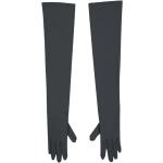 Reduzierte Graue Unifarbene Elegante Dolce & Gabbana Dolce Lange Handschuhe ohne Verschluss aus Satin für Damen Größe M 