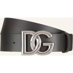 Schwarze Dolce & Gabbana Dolce Ledergürtel aus Glattleder für Herren Größe XL Länge 110 