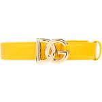 Gelbe Lack-Optik Dolce & Gabbana Dolce Ledergürtel mit Schnalle aus Leder für Damen Länge 85 