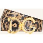 Reduzierte Hellbraune Dolce & Gabbana Dolce Ledergürtel aus Glattleder für Damen Übergrößen Länge 80 